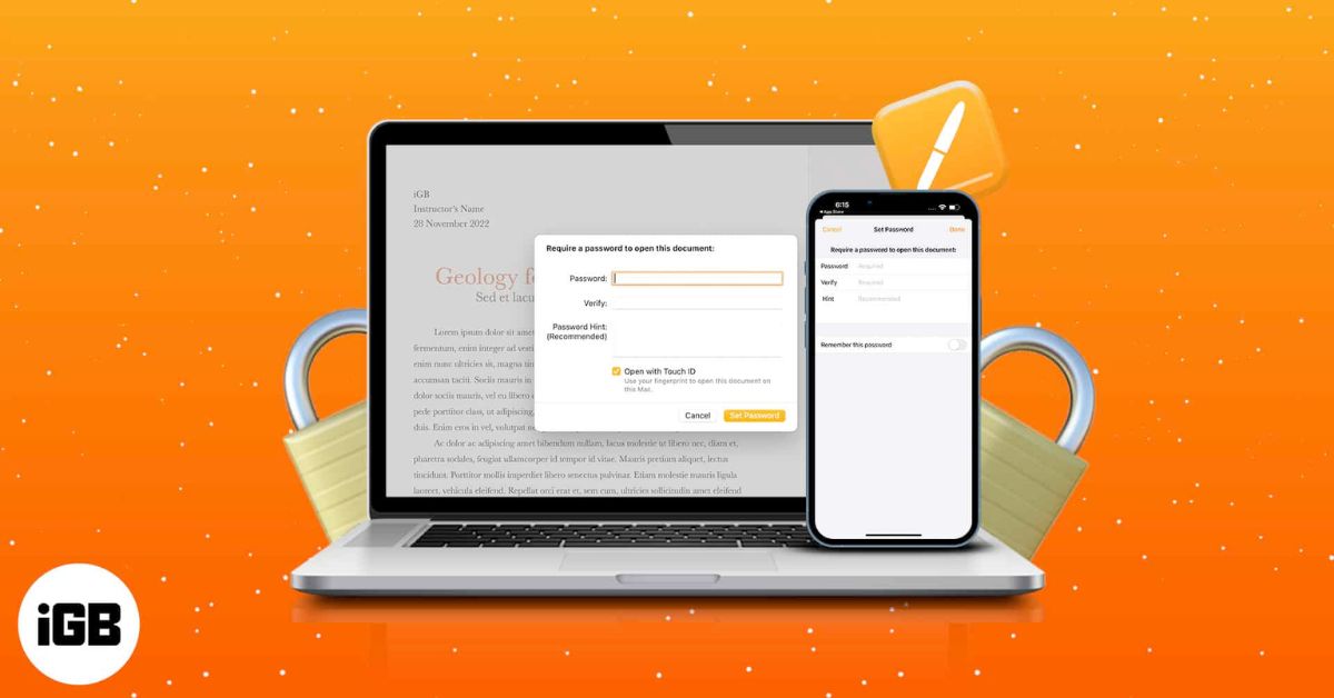 How to Password Protect Pages, Numbers, and Keynote on iPhone, iPad, and Mac