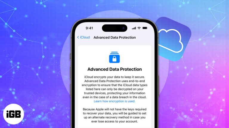 How to use apples advance data protection