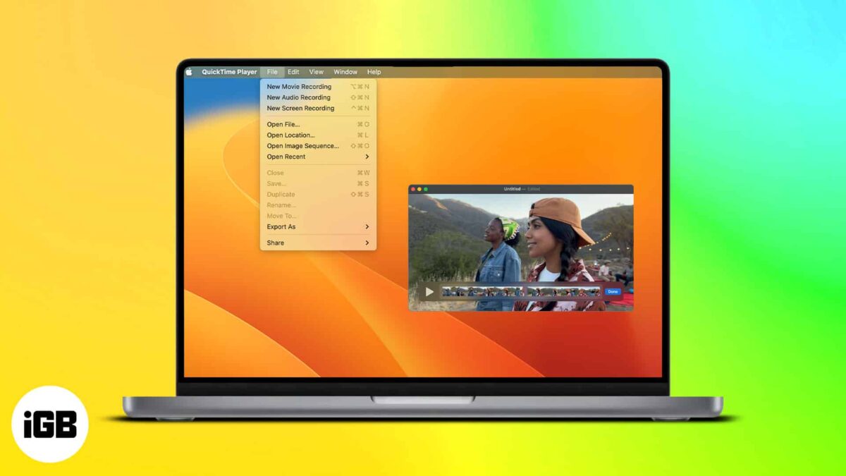 How to use quicktime player on macos ventura