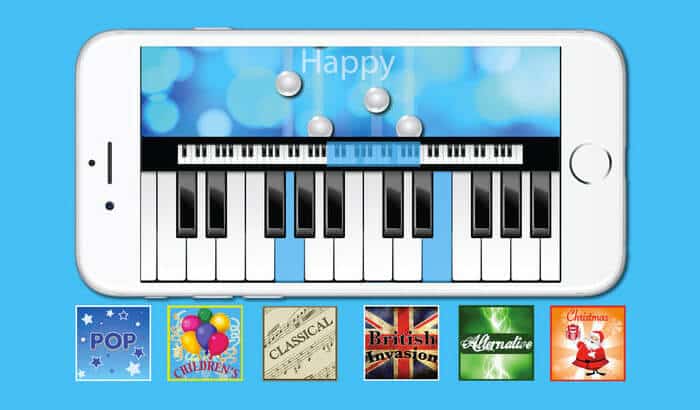 Piano with Songs iPhone and iPad App Screenshot
