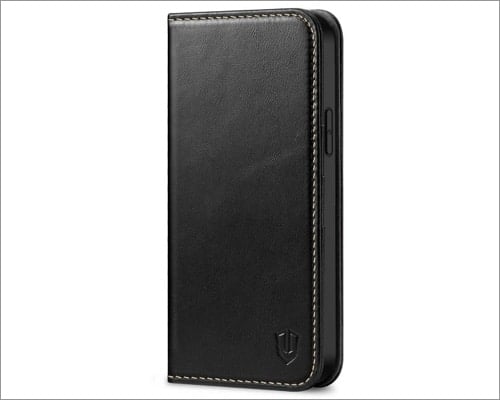 Shieldon iphone 14 max wallet case iphone 14 max genuine leather cover