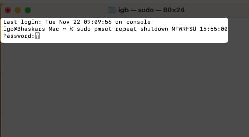 Set Shut down automatically on Mac