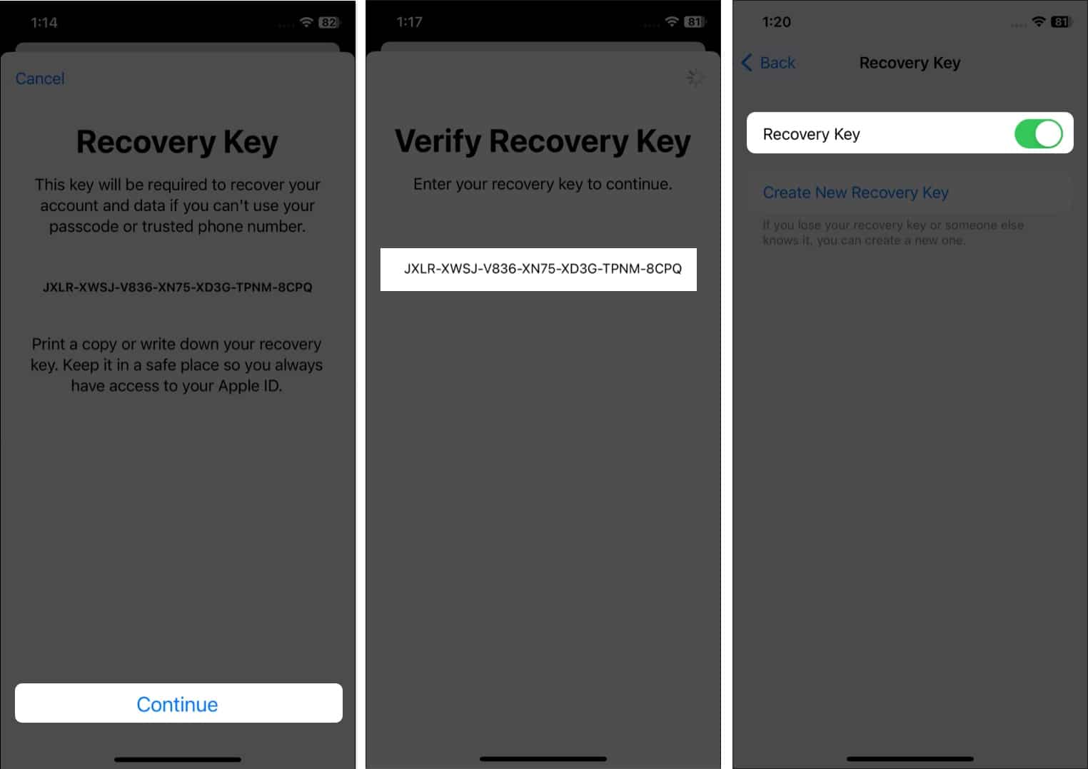 Set Up Account Recovery to turn on Advance Data Protection for iCloud