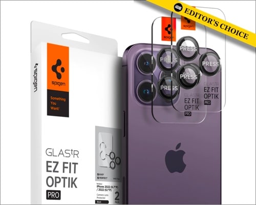 Spigen Optik Pro iPhone 14 Pro and 14 Pro Max Lens Protector