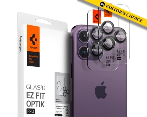 PROTECTOR DE CÁMARA Spigen OPTIK.TR EZ FIT PROTECTOR DE CÁMARA 2-PACK IPhone  14 PRO / 14 PRO MAX ORO - Shop