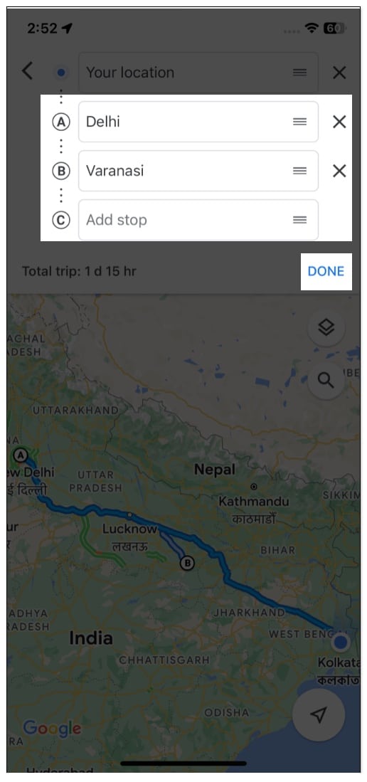 How to use Google Maps as a trip planner on iPhone - 62