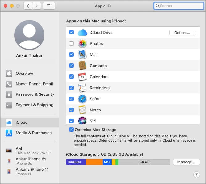 Access iCloud on Mac