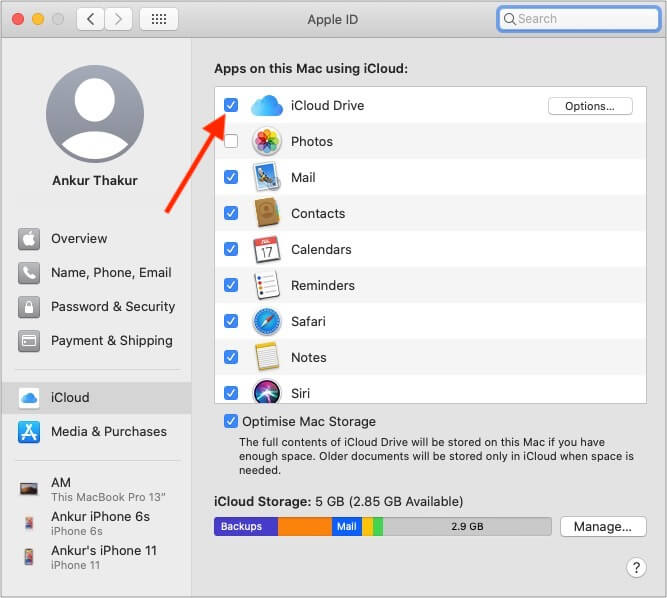 Use iCloud Drive on Mac