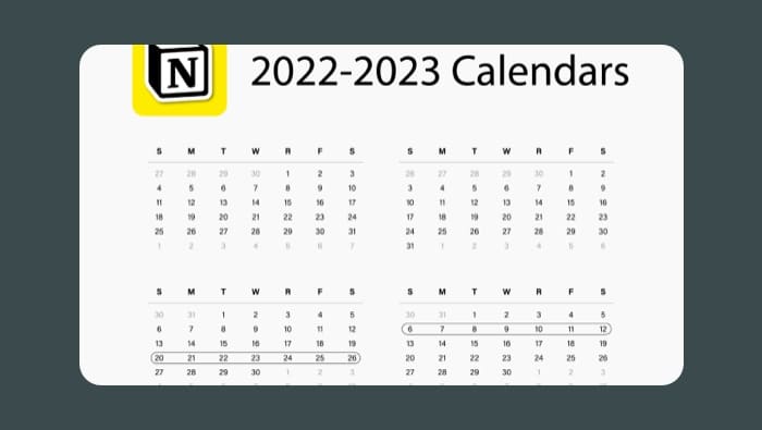 2023 Notion Calendar