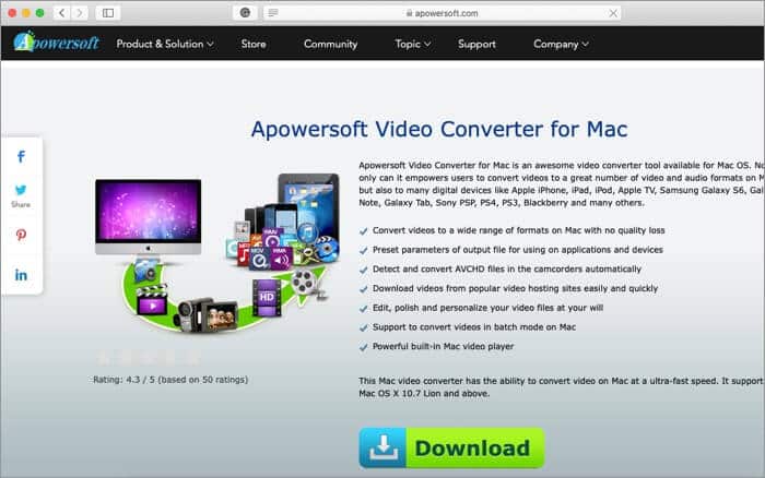 Apowersoft Video Converter App for Mac