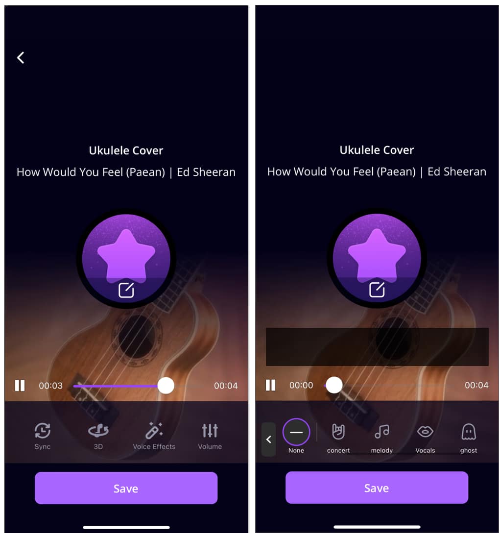 Choose from numerous voice effects and filters 1