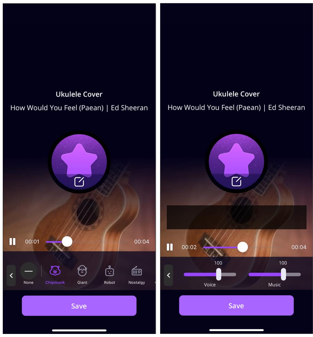 Choose from numerous voice effects and filters 2