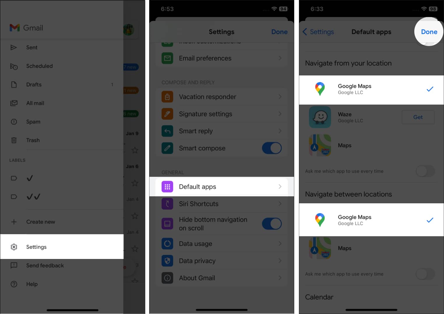 Configurer Gmail pour ouvrir Google Maps par défaut