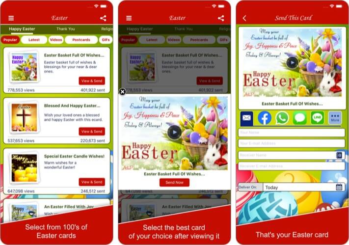 Easter Cards and Wishes iPhone and iPad App Screenshot