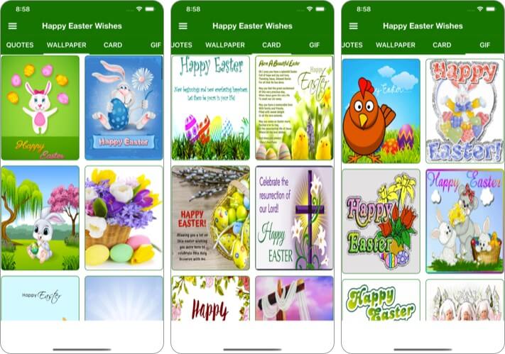 Easter Wishes Card & Wallpaper iPhone and iPad App Screenshot