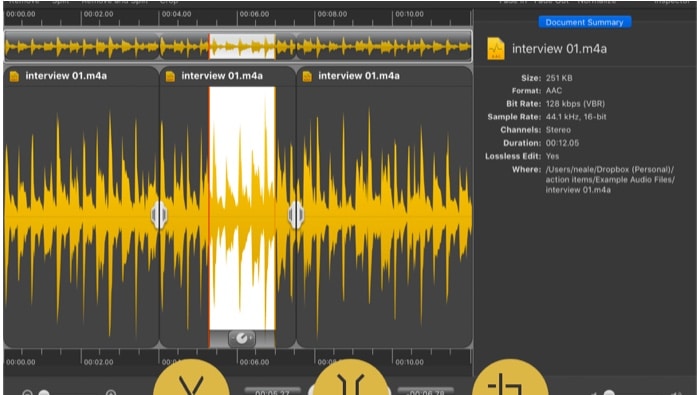 Fission audio editor screenshot