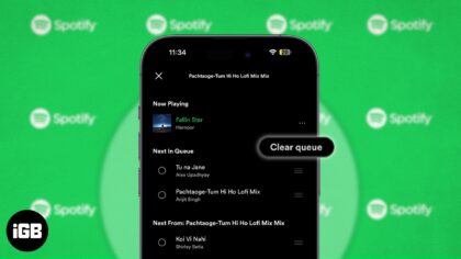 How to clear Spotify queue on iPhone, iPad and Mac