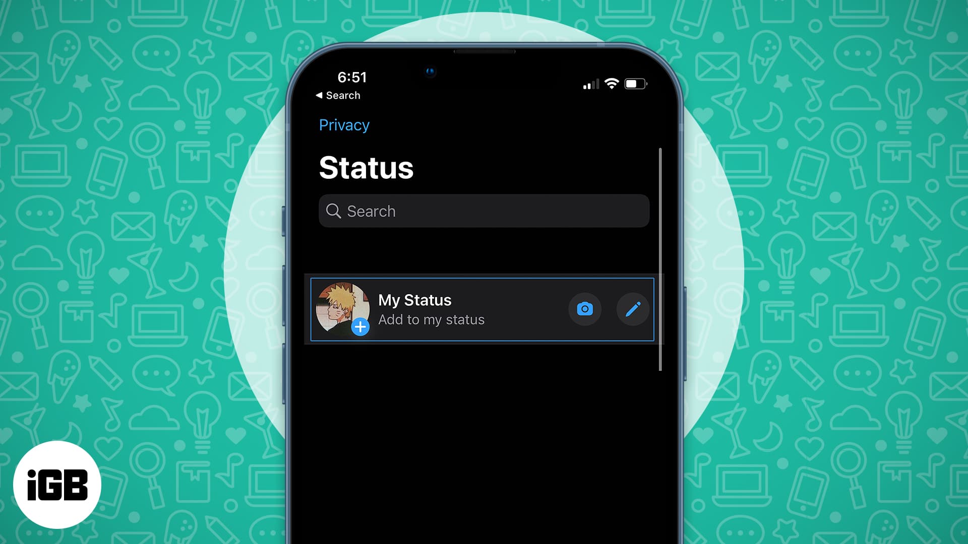 How to use whatsapp status on iphone