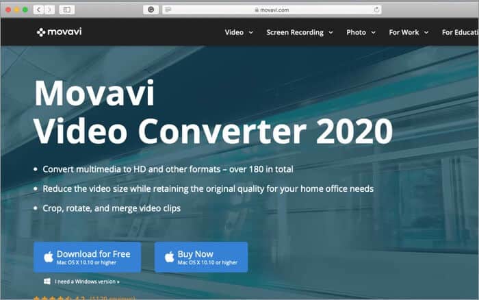 Movavi Video Converter App for Mac