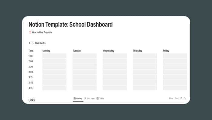 Notion Template For Students
