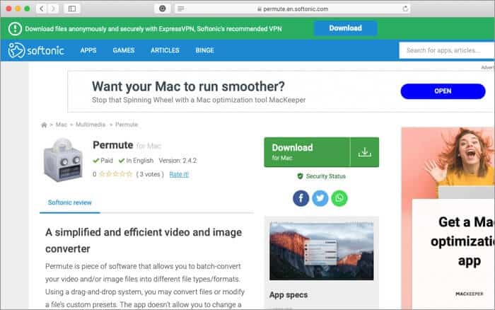 Permute Video Converter App for Mac