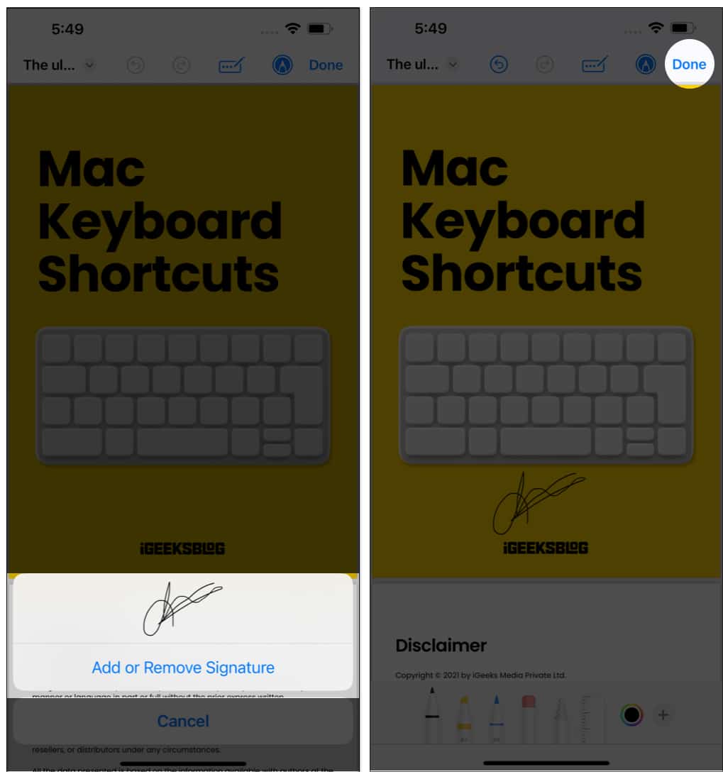 Use Markup to put signatures on PDFs, and documents on iPhone