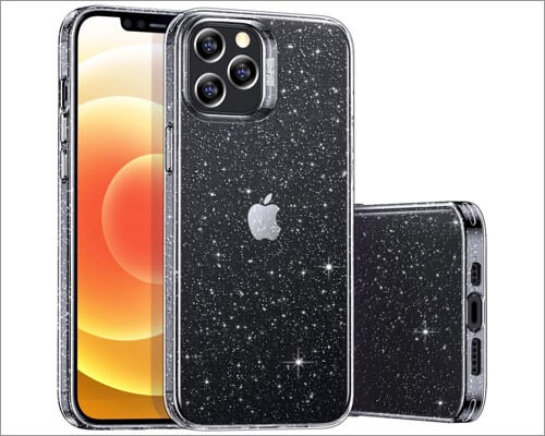 ESR Shimmer Series Clear Glitter Case for iPhone 12 and 12 Pro