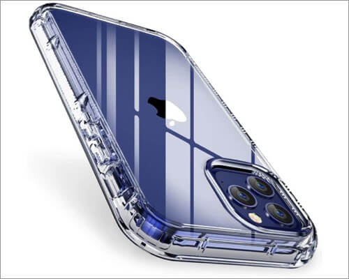 FLOVEME Heavy Duty 2 in 1 Clear Case for iPhone 12 and 12 Pro