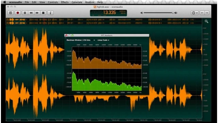 Best audio editing software for Mac in 2024 ocenaudio editor screenshot