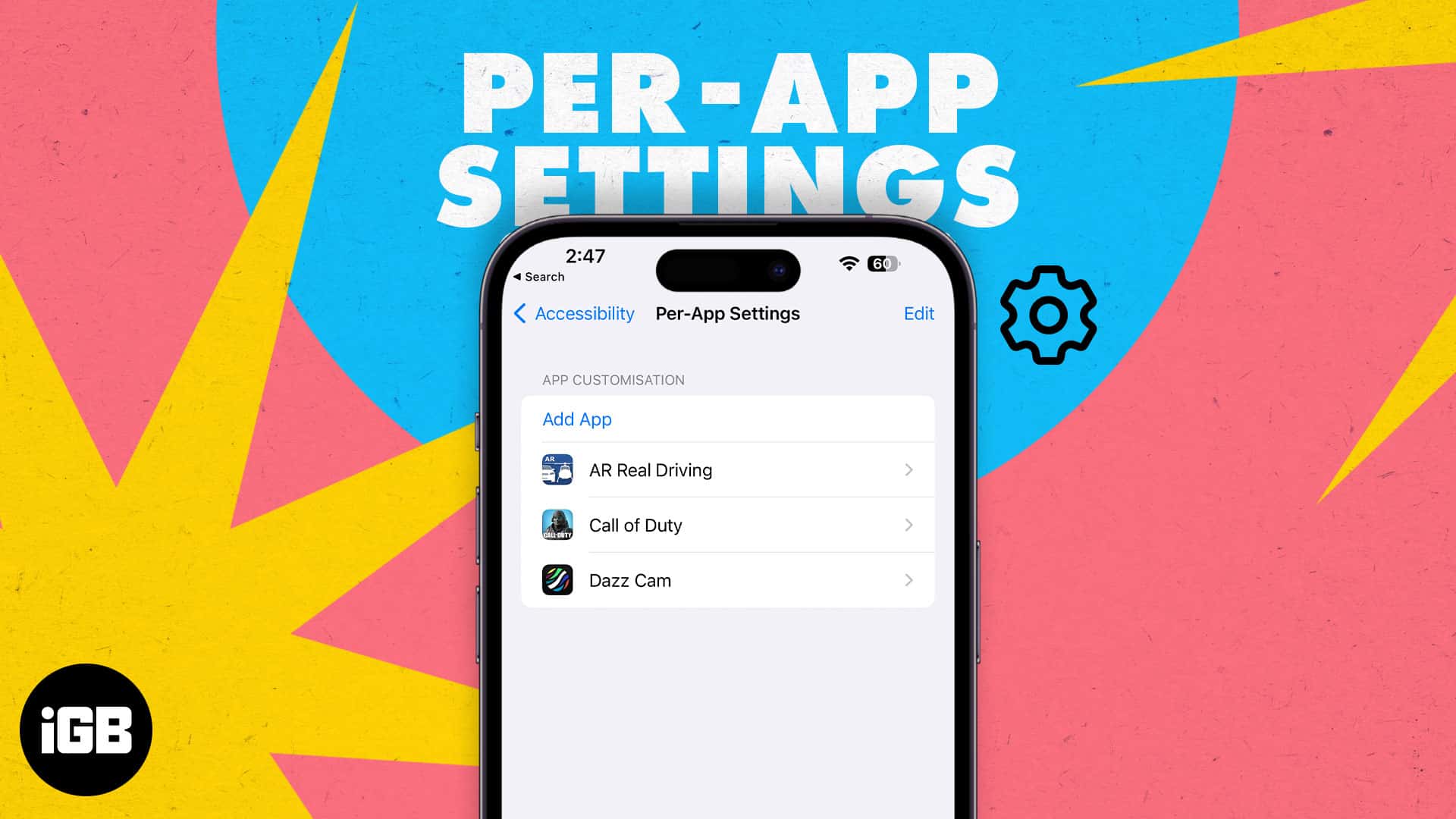 Per app setting in iphone