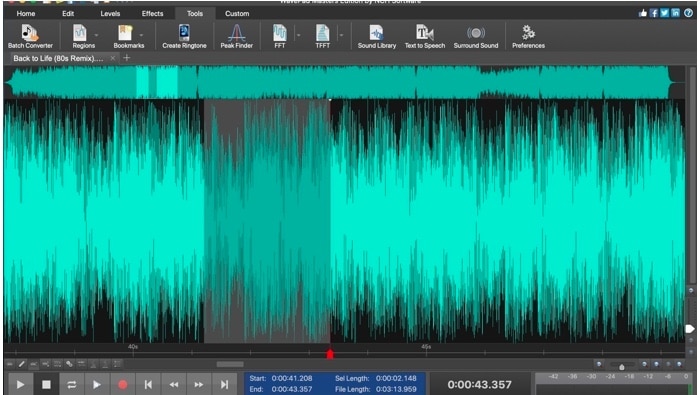 Best audio editing software for Mac in 2024 wavepad audio editor screenshot