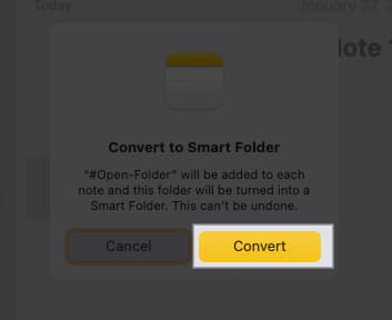 Convert a folder to a Smart Folder on Mac