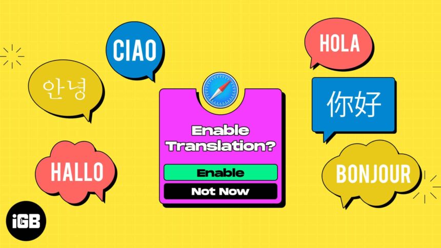 translate page in safari mac