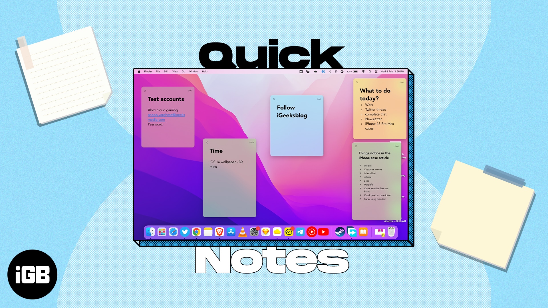 How to use quick notes on mac