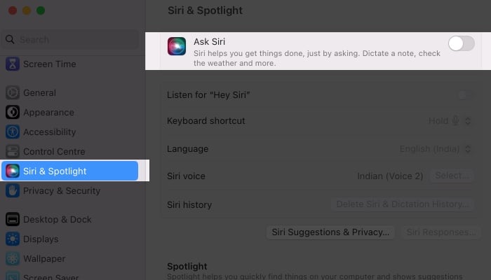 Re-enable or close Siri app