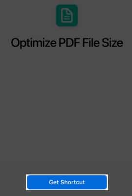 Use Shortcut app on Mac to make PDF smaller