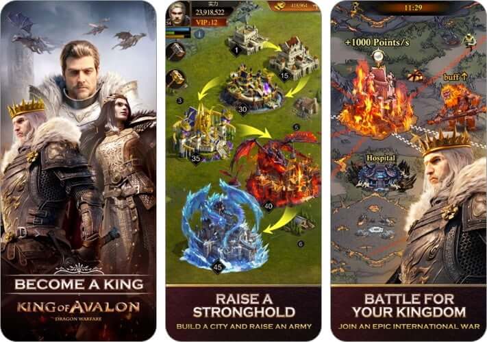 king of avalon dragon warfare multiplayer role playing iphone and ipad game screenshot