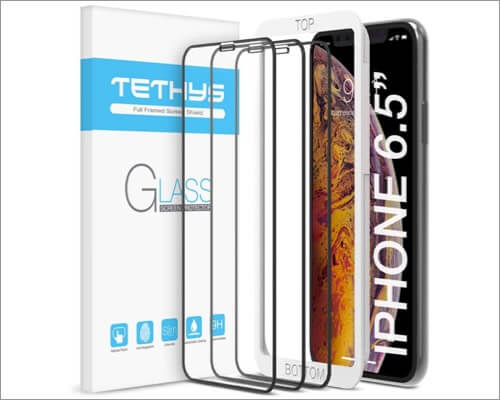 tethys tempered glass screen protector for iphone 11 pro max