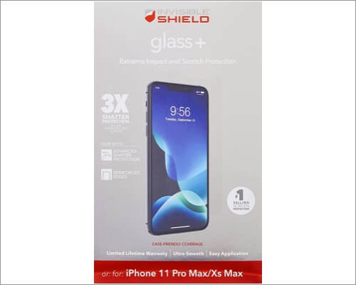 Zagg invisibleshield glass screen protector for iphone 11 pro max