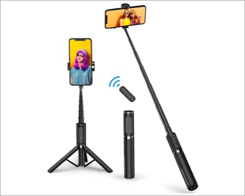 Best travel accessories for iPhone in 2025 ATUMTEK Bluetooth Selfie Stick Tripod Extendable 3 in 1 Aluminum Selfie Stick