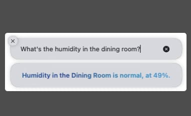 Ask Siri for the temperature and humidity of a room