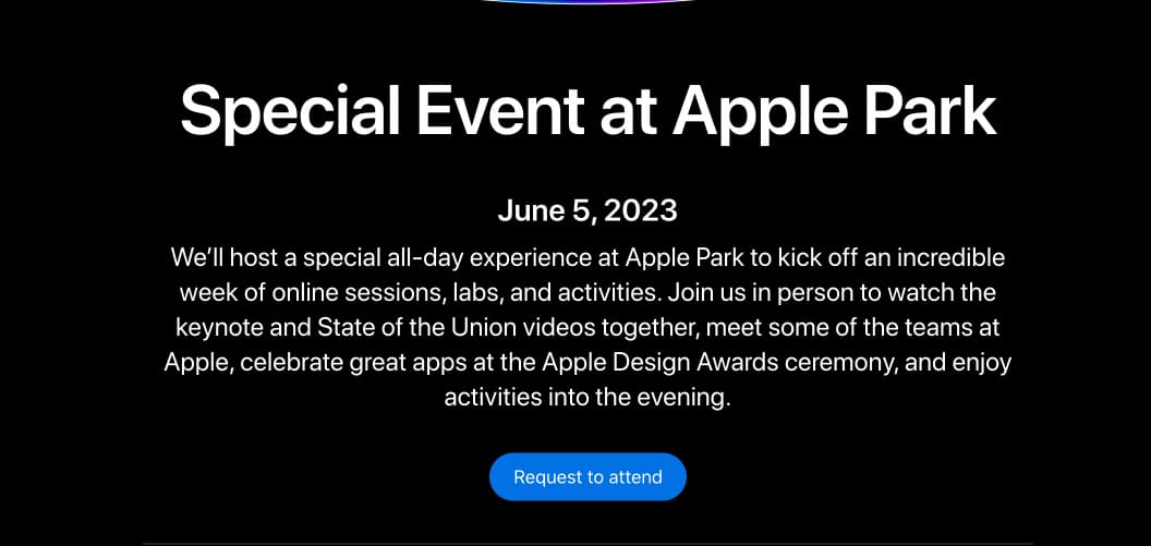 Click on Request to attend in Apple Developer portal
