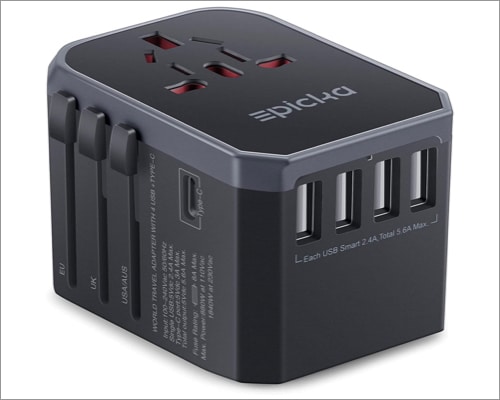 EPICKA Universal Travel Adapter One International Wall Charger