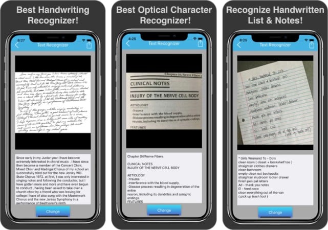 Handwriting To Text Recognizer iPhone app