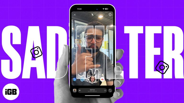 How to use sad face filter on Instagram from iPhone or Android
