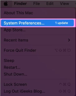 Dalam macOS buka Keutamaan Sistem