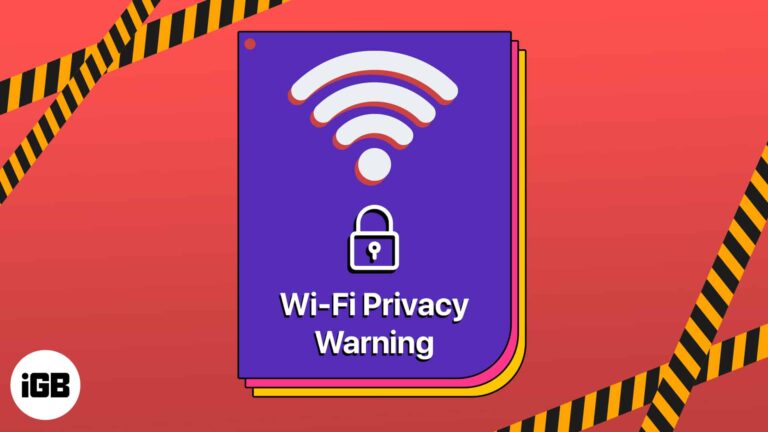 What is wi fi privacy warning on iphone and how to fix it