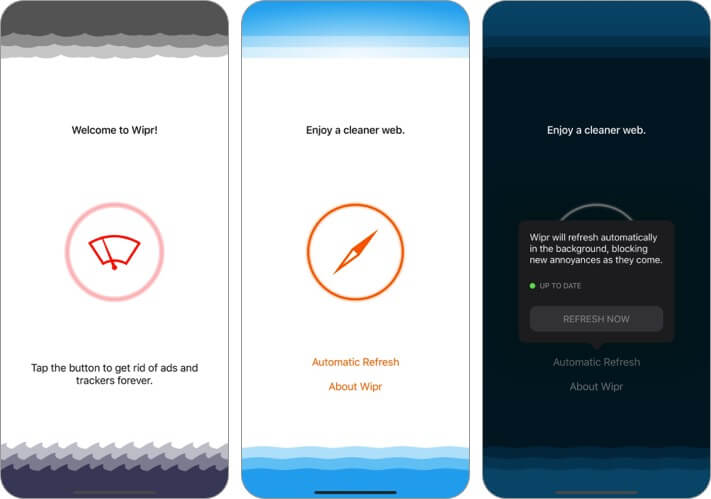 Wipr best ad blocker app for iPhone screenshot