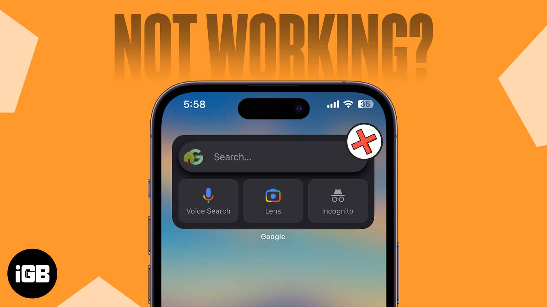Google search not working on iphone