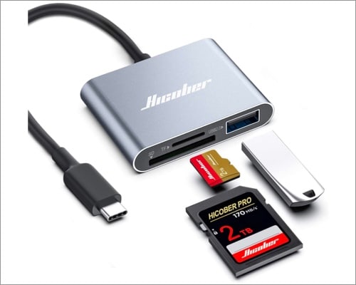 Hicober USB C to SD Card Reader, Micro SD Memory Card Reader